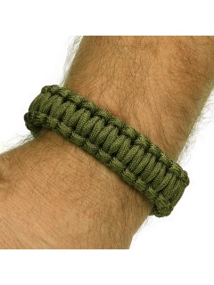 BRACELET DE SURVIE BCB EN PARACORDE 9" VERT (CLIP PLASTIQUE)