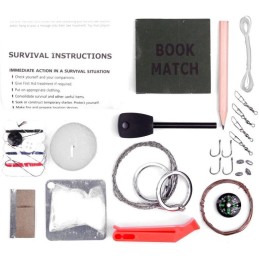 KIT DE SURVIE DE COMBAT FOSCO ÉTANCHE VERT