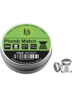 PLOMBS EUROP-ARM MATCH À TÊTE PLATE CAL. 4,5 mm (boîte de 500)