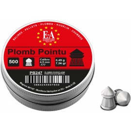 PLOMBS EUROP-ARM À TÊTE POINTUE CAL. 4,5 mm (boîte de 500)