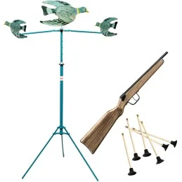 TIR AUX PIGEONS (x3) SPEEDY SPORT FRANCE MÉCANIQUE (avec 1 carabine 1 coup + 6 fléchettes)