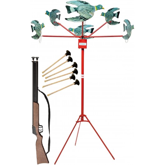 TIR AUX PIGEONS (x6) SPEEDY SPORT FRANCE ÉLECTRIQUE (avec 1 fusil superposé 2 coups + 6 fléchettes)