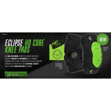 GENOUILLÈRES PLANET ECLIPSE OVERLOAD PADS HD CORE VERT