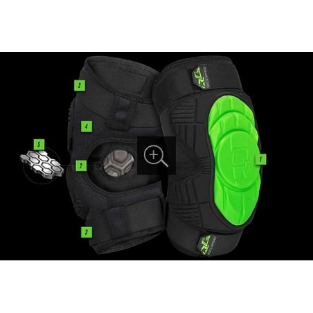 GENOUILLÈRES PLANET ECLIPSE OVERLOAD PADS HD CORE VERT