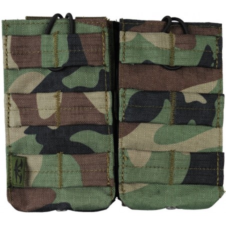 POCHE PORTE-CHARGEURS M4/M16 (CÔTE À CÔTE) VALKEN MOLLE DOUBLE WOODLAND