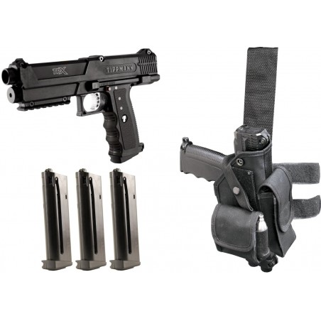 PACK LANCEUR TIPPMANN TiPX 2.0 DELUXE NOIR (holster+3chargeurs)