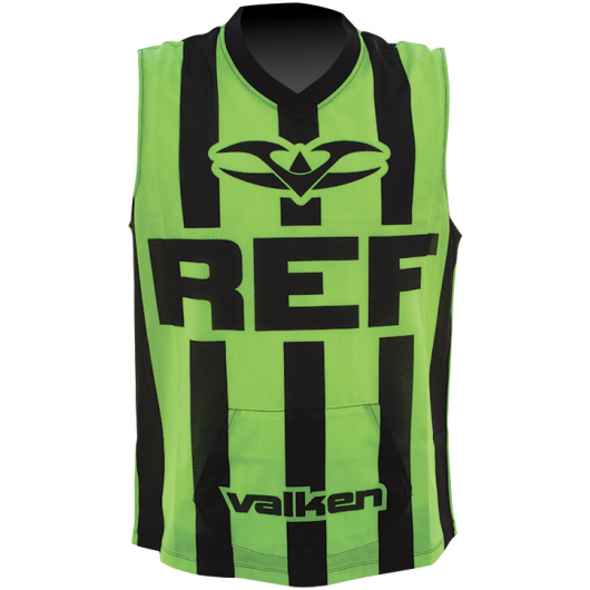 JERSEY ARBITRE VALKEN SANS MANCHES JAUNE/NOIR