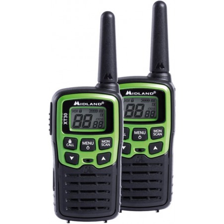 TALKIE WALKIE MIDLAND XT30 NOIR/VERT (x2)