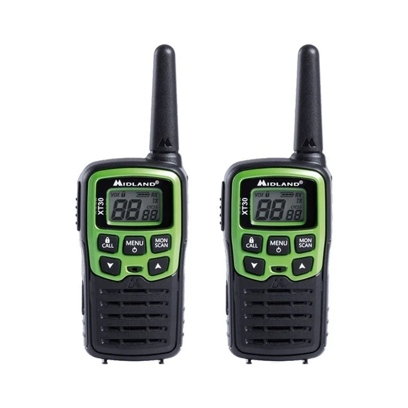 TALKIE WALKIE MIDLAND XT30 NOIR/VERT (x2)