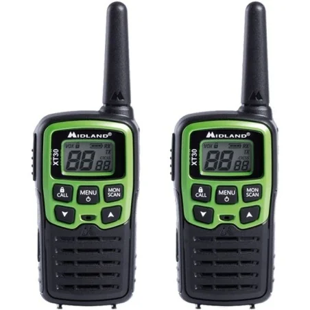 TALKIE WALKIE MIDLAND XT30 NOIR/VERT (x2)