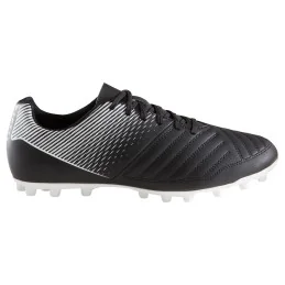 CHAUSSURES DE FOOTBALL ADULTE KIPSTA TERRAINS SECS AGILITY 100 FG NOIR/BLANC