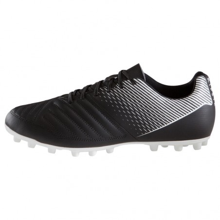 CHAUSSURES DE FOOTBALL ADULTE KIPSTA TERRAINS SECS AGILITY 100 FG NOIR/BLANC