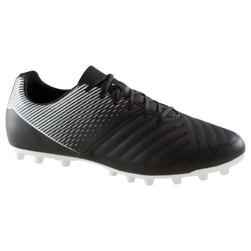 CHAUSSURES DE FOOTBALL ADULTE KIPSTA TERRAINS SECS AGILITY 100 FG NOIR/BLANC