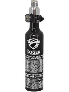 BOUTEILLE AIR SOGER ALU 0.2L + RÉGULATEUR 3000 PSI HP (tête acier)