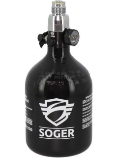 BOUTEILLE AIR SOGER ALU 0.4L + RÉGULATEUR 3000 PSI HP (tête acier)