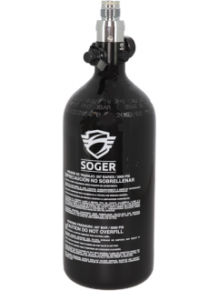 BOUTEILLE AIR SOGER ALU 0.8L + RÉGULATEUR 3000 PSI HP (tête acier)