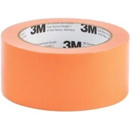 RUBAN ADHÉSIF TEXTILE EXTRA-FORT 3M FLUO ORANGE (5cm x 15m)