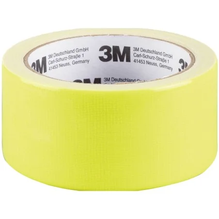 RUBAN ADHÉSIF TEXTILE EXTRA-FORT 3M FLUO JAUNE (5cm x 15m)