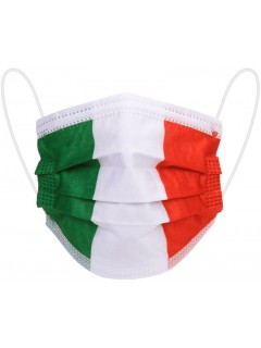 MASQUE BUCCAL JETABLE IMPRIMÉ ITALIE (lot de 10)