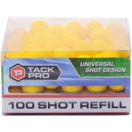 LOT DE 100 BALLES EN MOUSSE TACK PRO JAUNE