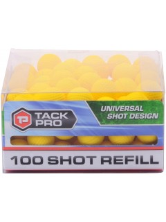 LOT DE 100 BALLES EN MOUSSE TACK PRO JAUNE