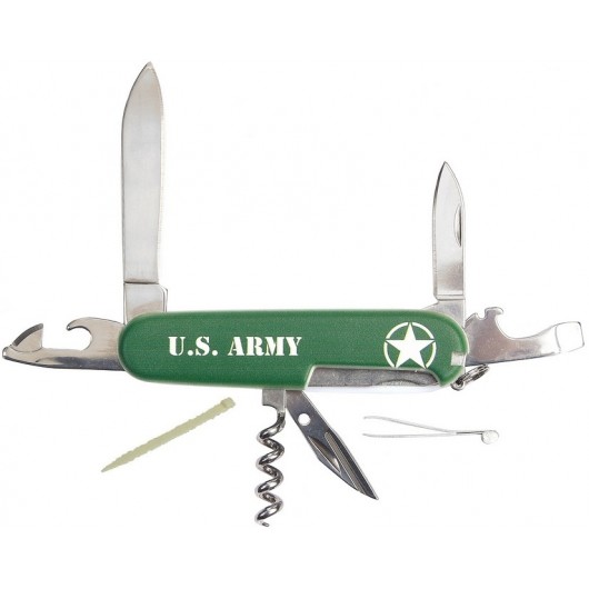 COUTEAU DE POCHE MULTI-OUTILS FOSTEX U.S. ARMY VERT (Série limitée WW2)