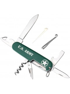 COUTEAU DE POCHE MULTI-OUTILS FOSTEX U.S. ARMY VERT (Série limitée WW2)