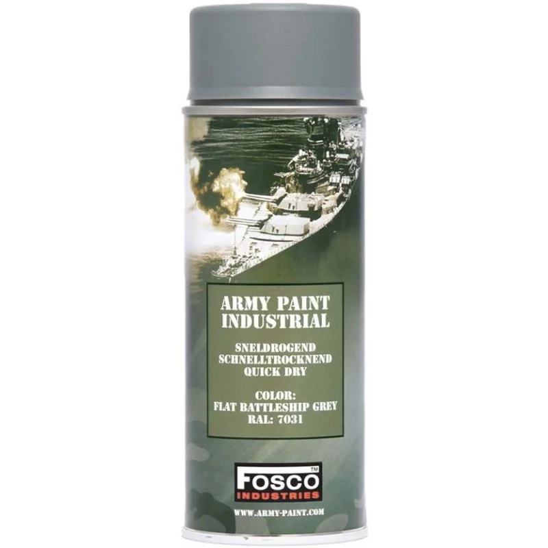 BOMBE PEINTURE MILITAIRE FOSCO FLAT BATTLESHIP GREY RAL 7031 (400ml)