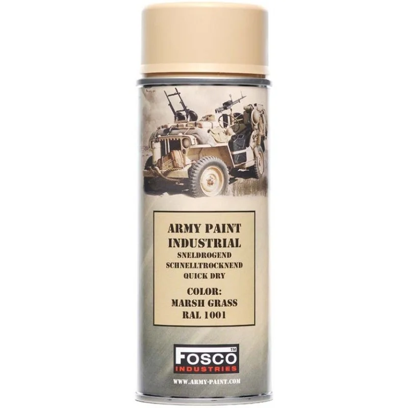 BOMBE PEINTURE MILITAIRE FOSCO MARSH GRASS RAL 1001 (400ml)