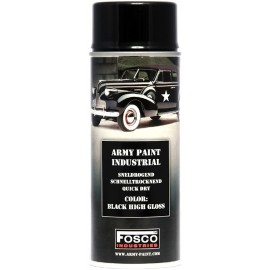 BOMBE PEINTURE MILITAIRE FOSCO BLACK HIGH GLOSS (400ml)