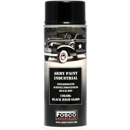 BOMBE PEINTURE MILITAIRE FOSCO BLACK HIGH GLOSS (400ml)