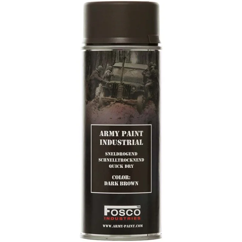 BOMBE PEINTURE MILITAIRE FOSCO DARK BROWN (400ml)