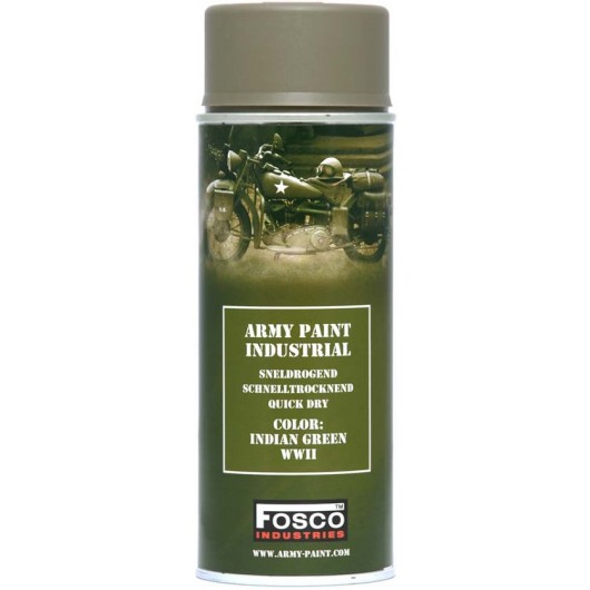 BOMBE PEINTURE MILITAIRE FOSCO INDIAN GREEN WWII (400ml)