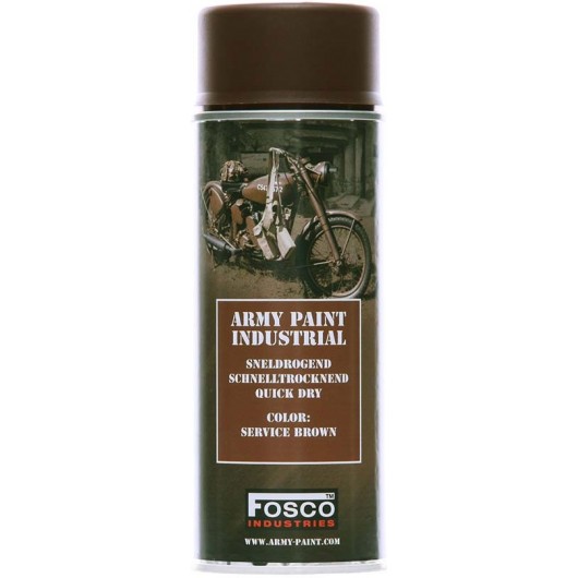 BOMBE PEINTURE MILITAIRE FOSCO SERVICE BROWN (400ml)