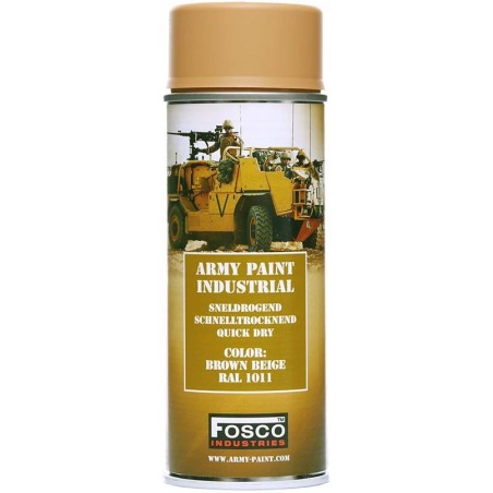 BOMBE PEINTURE MILITAIRE FOSCO BROWN BEIGE RAL 1011 (400ml)