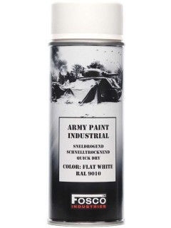 BOMBE PEINTURE MILITAIRE FOSCO FLAT WHITE RAL 9010 (400ml)