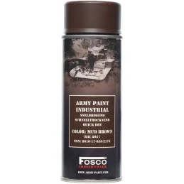 BOMBE PEINTURE MILITAIRE FOSCO MUD BROWN RAL 8027 (400ml)