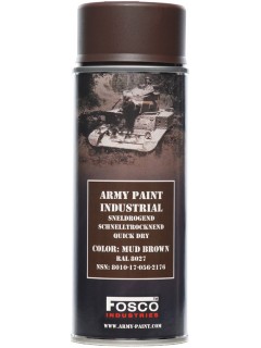 BOMBE PEINTURE MILITAIRE FOSCO MUD BROWN RAL 8027 (400ml)