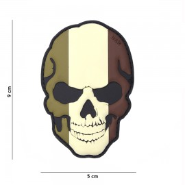 PATCH PVC 3D VELCRO 101 INC SKULL FRANCE CAMOUFLAGE (BASSE VISIBILITÉ)