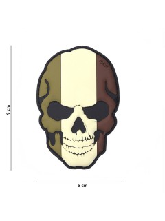 PATCH PVC 3D VELCRO 101 INC SKULL FRANCE CAMOUFLAGE (BASSE VISIBILITÉ)