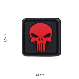 PATCH PVC 3D VELCRO 101 INC PUNISHER SMALL ROUGE