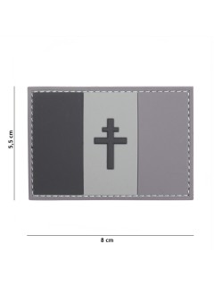 PATCH PVC 3D VELCRO 101 INC FORCES FRANÇAISES LIBRES GRIS (Basse Visibilité)