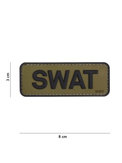 PATCH PVC 3D VELCRO 101 INC SWAT VERT/NOIR