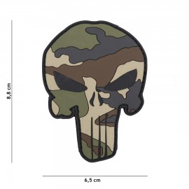 PATCH PVC 3D VELCRO 101 INC PUNISHER CAMO FRANÇAIS