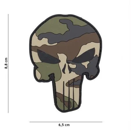 PATCH PVC 3D VELCRO 101 INC PUNISHER CAMO FRANÇAIS