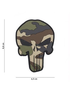 PATCH PVC 3D VELCRO 101 INC PUNISHER CAMO FRANÇAIS