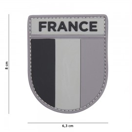 PATCH PVC 3D VELCRO 101 INC ARMÉE FRANÇAISE GRIS (Basse Visibilité)