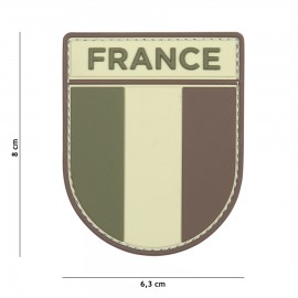 PATCH PVC 3D VELCRO 101 INC ARMÉE FRANÇAISE CAMOUFLAGE (Basse Visibilité)