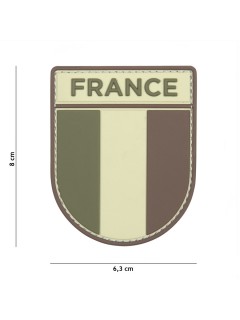 PATCH PVC 3D VELCRO 101 INC ARMÉE FRANÇAISE CAMOUFLAGE (Basse Visibilité)