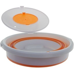 SEAU DE PRÉPARATION/STOCKAGE REPLIABLE GEL4FUN POUR BILLES GELBALL BLANC/ORANGE (10L)